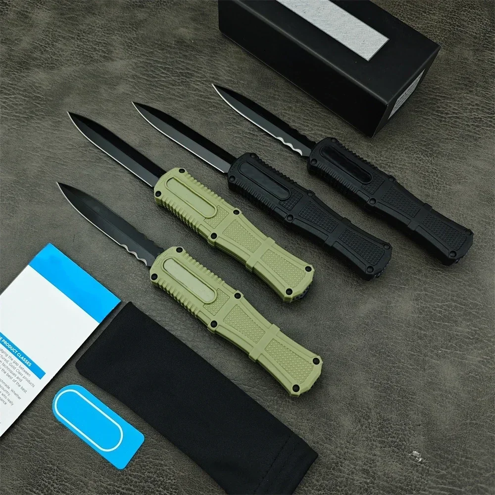 BM 3370 Button Folding Knife Outdoor Pocket Knife 440C Blade Nylon Fiber Handle EDC Survival Hiking Hunting Knives Gift