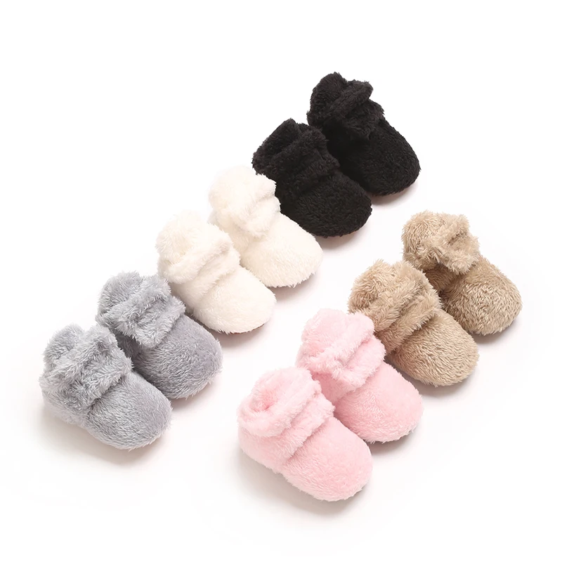 

Solid Color Toddler 0-18M Winter Snow Baby Warm Boots Newborn Soft Sole First Walkers Shoes for Baby Girls Boys Infant Shoes