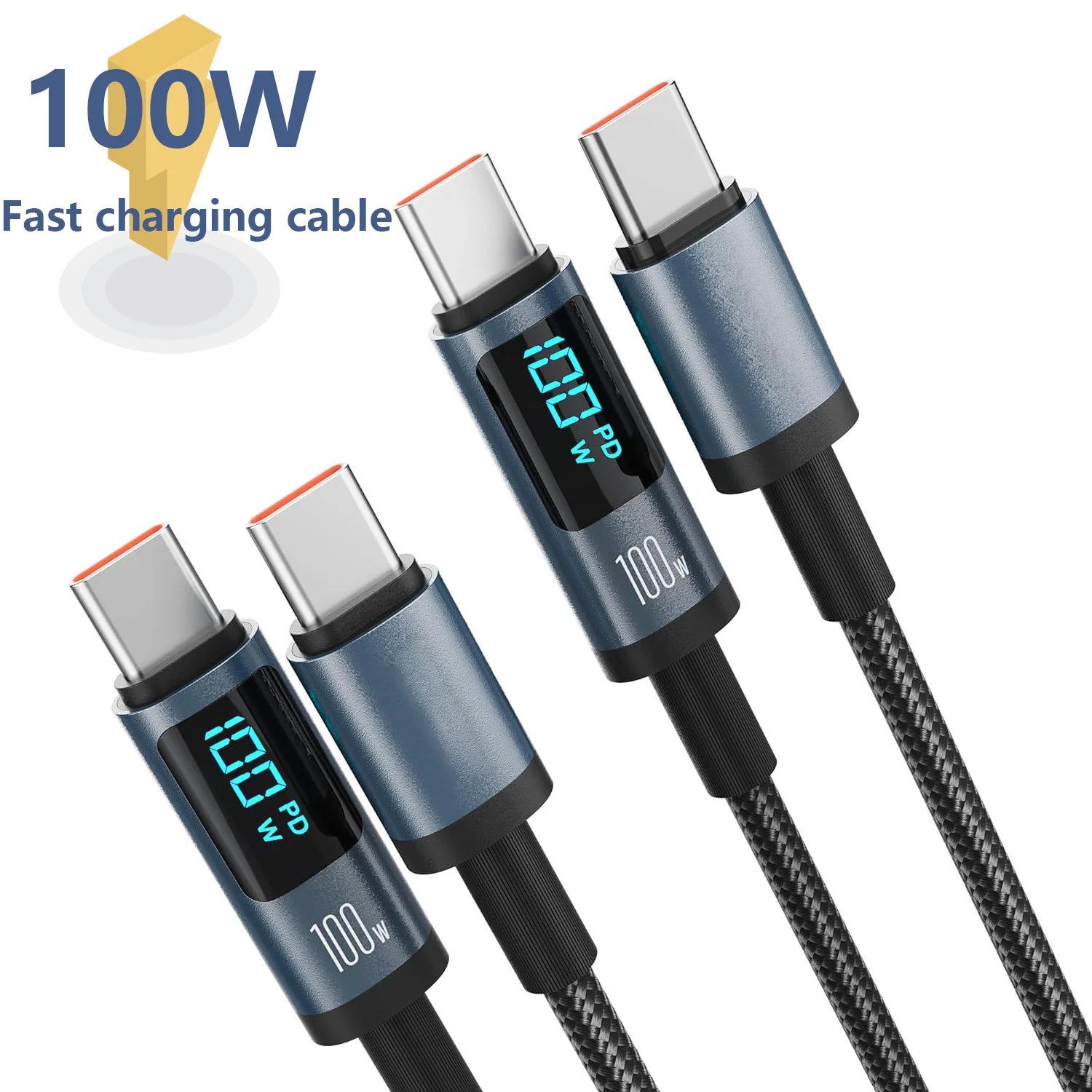 

100W USB Type C To USB C Cable 100W PD 3.1 Fast Charging Charger Wire For iPhone 15 16 Plus Pro Max Xiaomi Samsung Laptop Cord