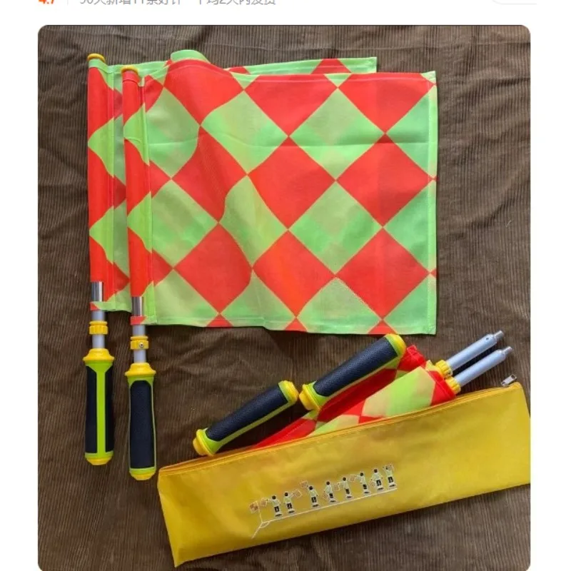 Upgraded handle removable hardcover referee hand flag, patrol flag assistant referee hand flag