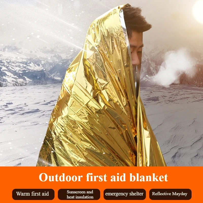 

Emergency blanket Emergency thermal insulation blanket Sunscreen cold rescue tinfoil anti-loss blanket