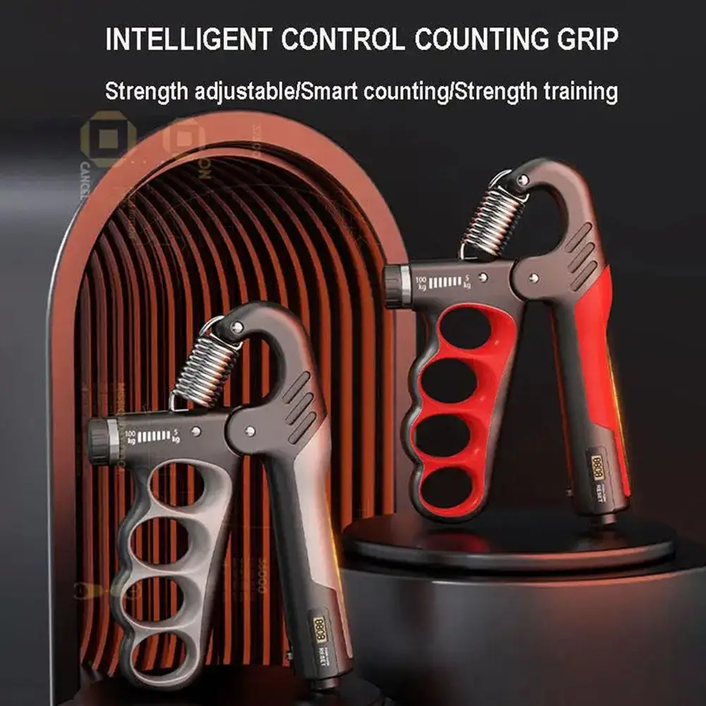 5-100kg Adjustable Hand Grip Strengthener Hand Grip Trainer With Counter Wrist Forearm And Hand Exerciser For Muscle Building