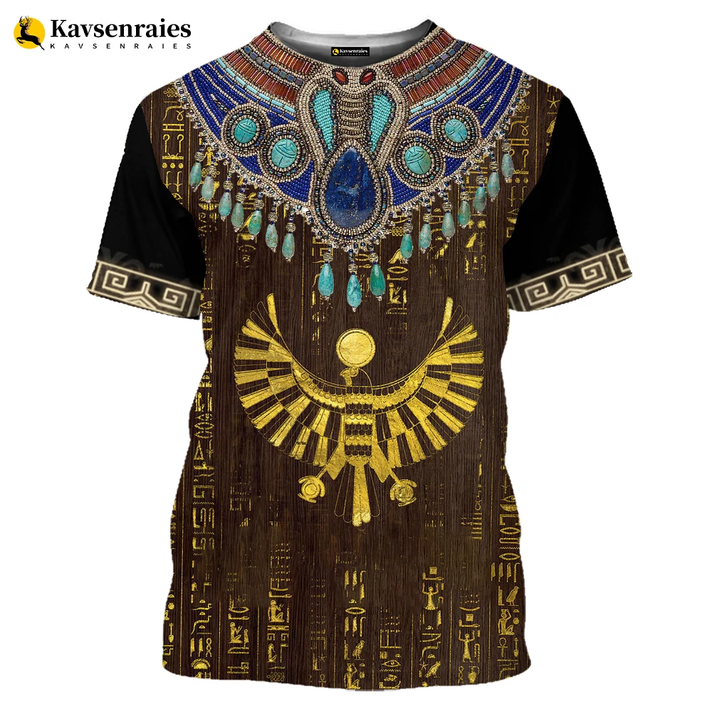 Ancient Egyptian Horus 3D Print T-shirt God Eye of Egypt Pharaoh Anubis Graphics T Shirt Men Women Casual Streetwear Tops