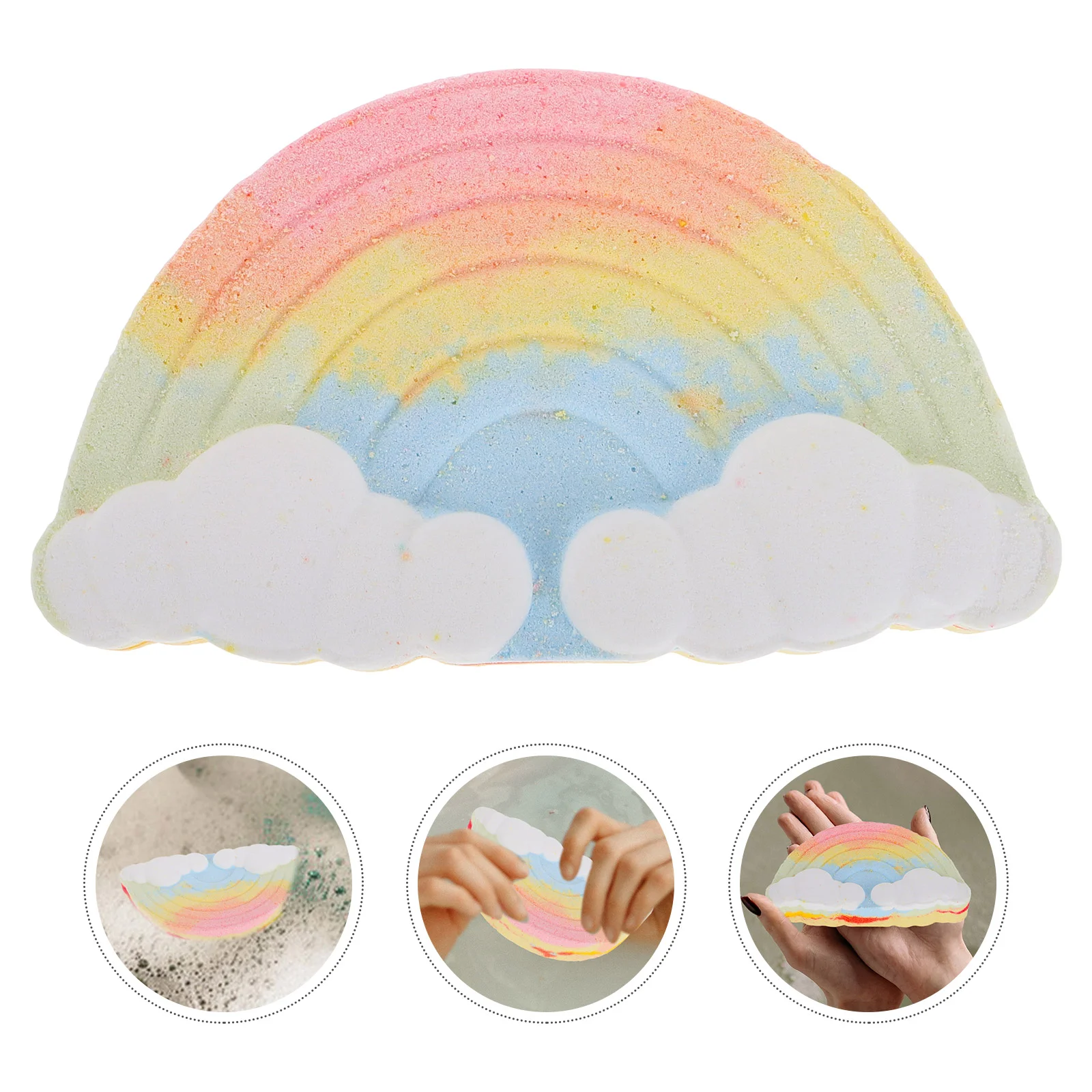 

Rainbow Cloud Toy Ball for Girls Portable Sea ​​salt Bathing Cute Bubble Making Creative Travel Fun