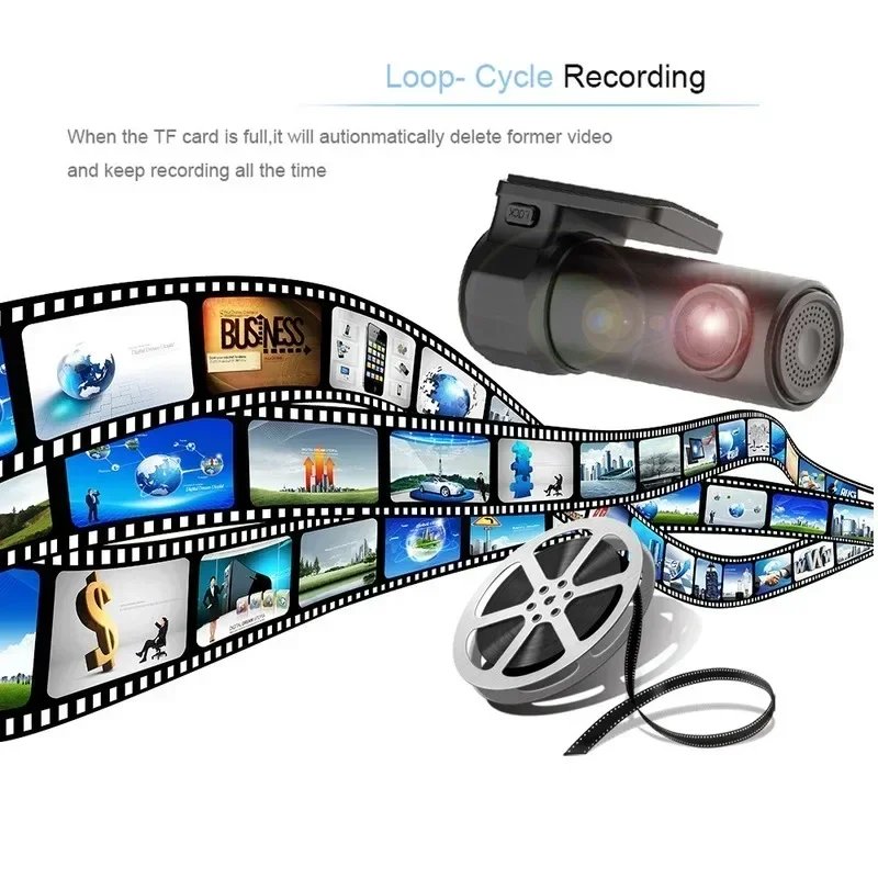 1080P HD WIFI USB Car Hidden Surveillance Loop Video Recording, 170 Degree Angle View Anytime Driving Recorder Mini