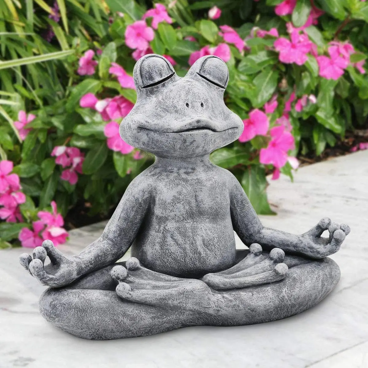 Meditating Yoga Frog Statue Gifts for Women/Mom Zen Garden Frog Figurines for Home Garden Decor Frog Decorations Gift Ideas Frog