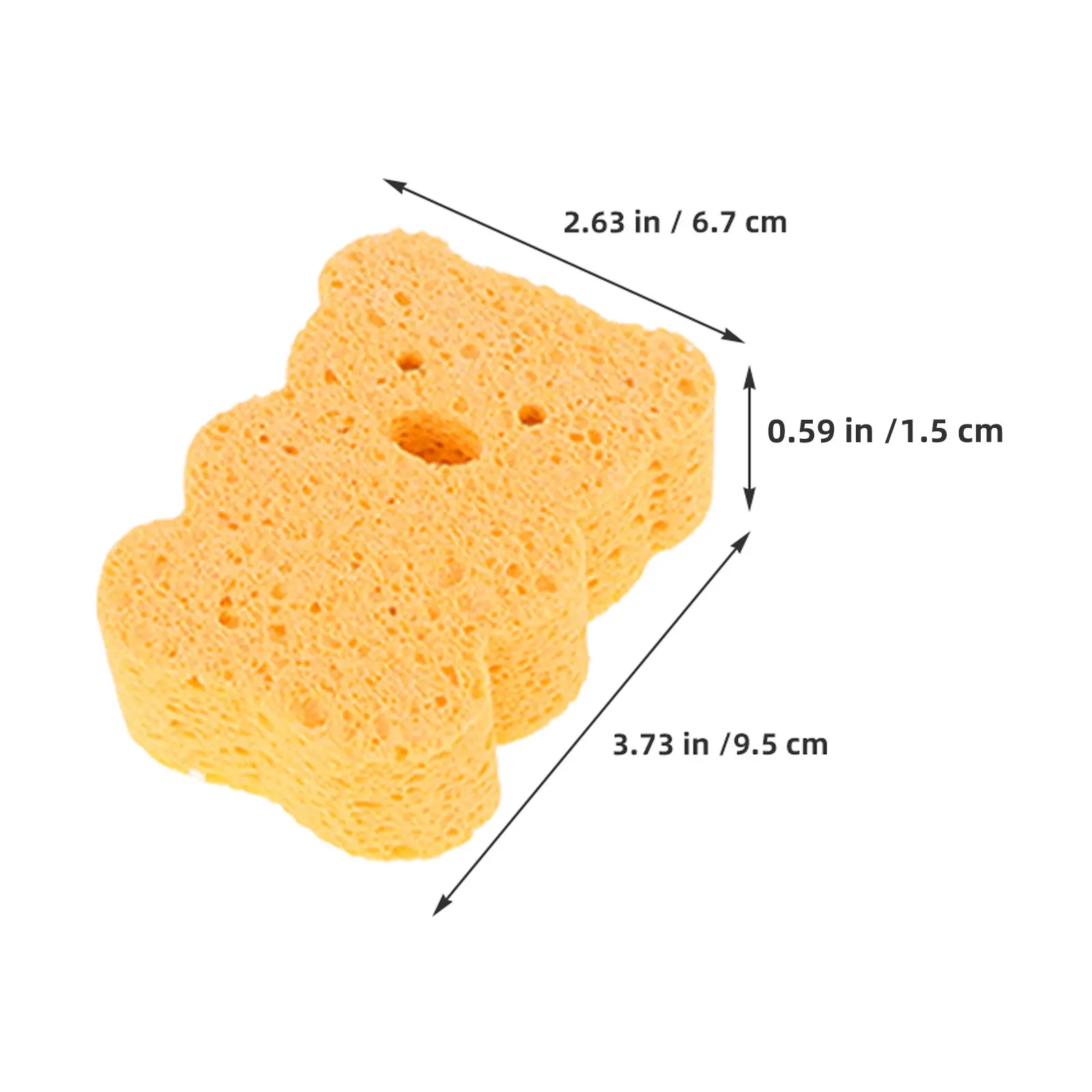 8Pcs Kid Bath Sponge Baby Set Soft Natural Wood Pulp Gentle Cleaning Infant Sponges Small Size Newborn Toddlers