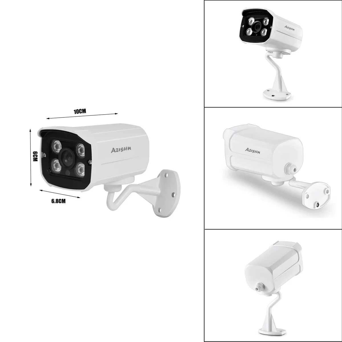 AZHISH أحدث كاميرا IP H.265 4MP كشف الوجه 4 قطعة صفيف IR IP66 مقاوم للماء CCTV P2P رصاصة كاميرا الأمن كامل HD 4.0 MP