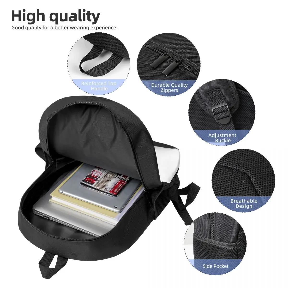 Genshin Impact Circle Pack Zaini da donna Ragazzi Ragazze Bookbag Studenti Borse da scuola Portabilità Zaino da viaggio Borsa a tracolla