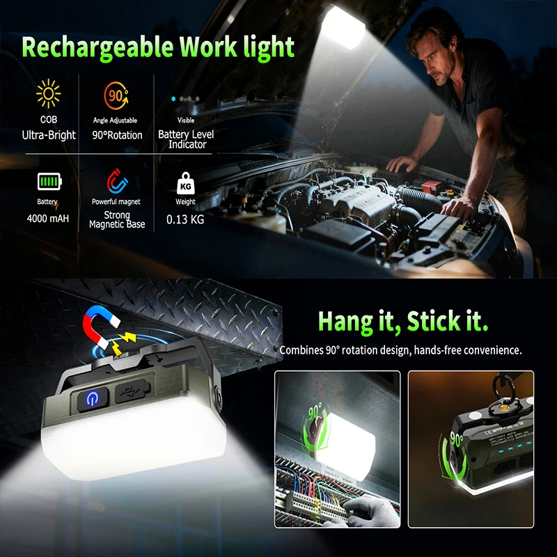 Rechargeable Camping Light with 4 Lighting Modes description 3