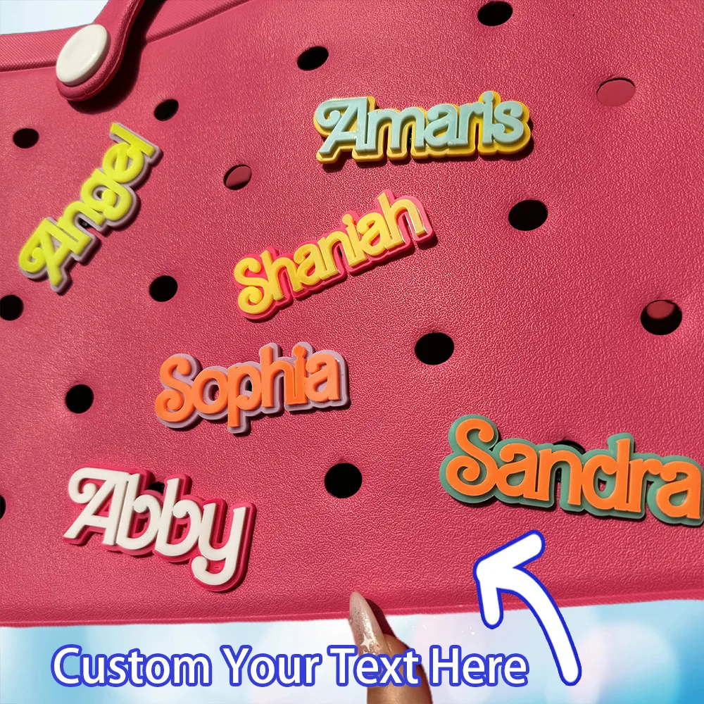 Customize a personalized acrylic pendant with letters, suitable for use as name tags for bags, backpacks and beach bags