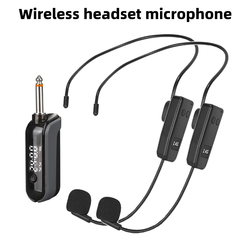

2.4G Wireless Professional Neckband Headset Microphone One to Two Wireless Headset Business Laptop Conference Microphone