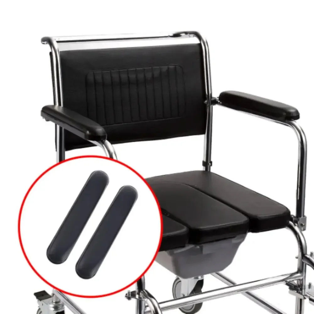 Reposabrazos Universal para silla de ruedas con almohadilla de tornillo, repuesto de reposabrazos de esponja de cuero para silla de ruedas, accesorios para silla de ruedas, 1 par