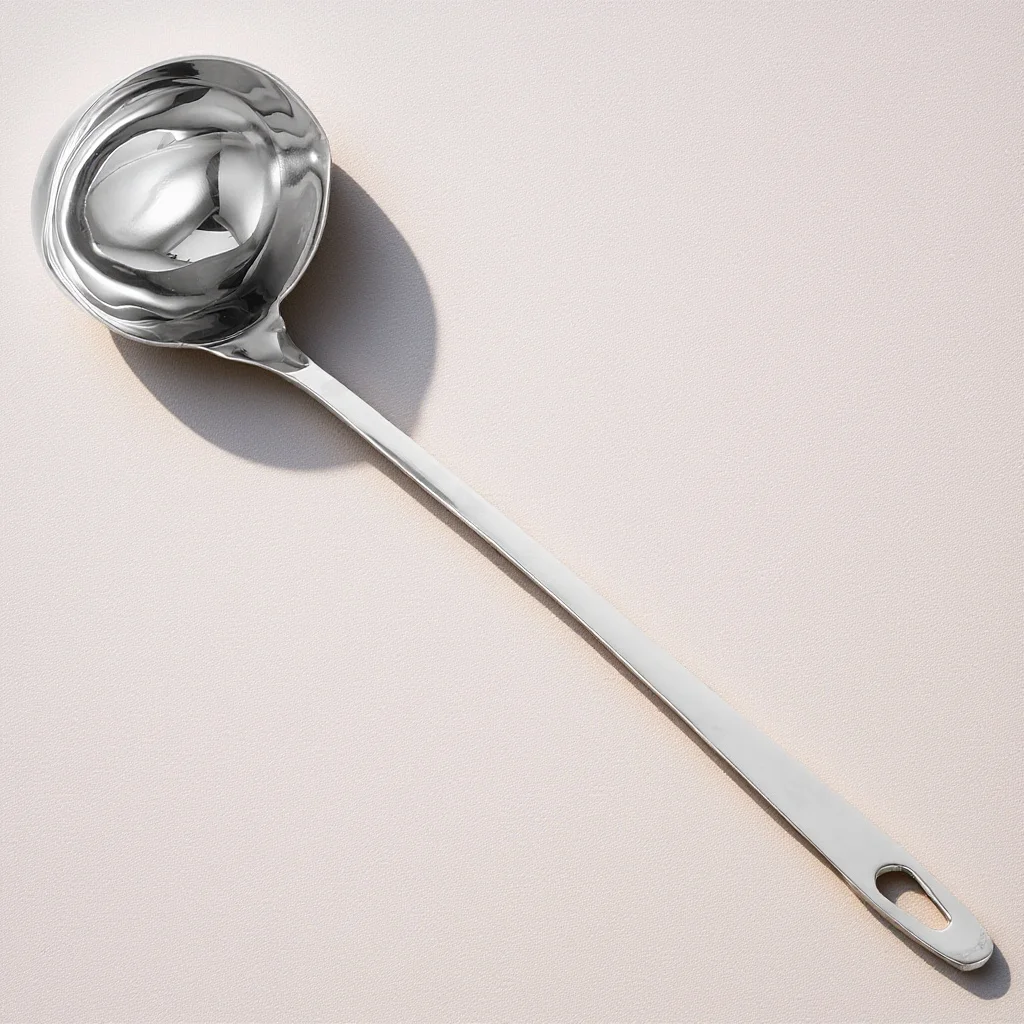 

Convenient Large Stainless Steel Soup Ladle with Pouring Spout Long Handle Heat Insulation Ladle for Home Kitchen Cooking Gadget
