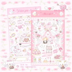 Flower of the wedding dream wedding pink sticker hand account decoration lovely cartoon stickers