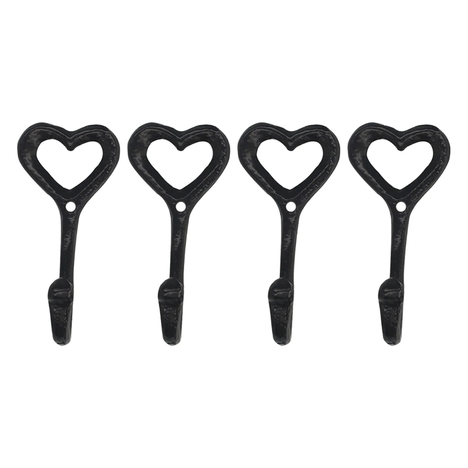 Retro Heart-Shaped Hook Wrought Iron Hooks Bedroom Decorative Home Wall Mounted Vintage Hat Coat Holder Storage Hanger Hook Tool