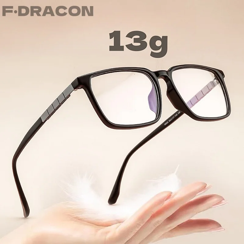 Pure Titanium Glasses Frame New Ultra-light Square Men's Glasses Frame TR90 Organ Leg Optical Prescription Glasses For Men 8605