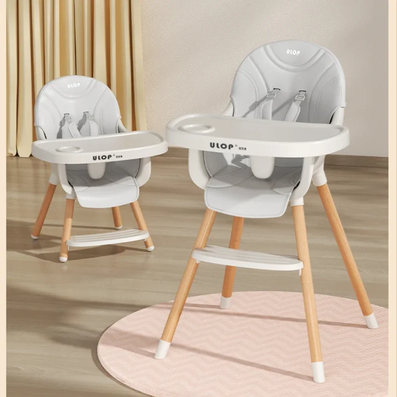 

Baby Simple Dining Chair, Baby Dinner Table and Chairs, Household Solid Wood High Chair, Children's Enlarged Dining Plate Chair