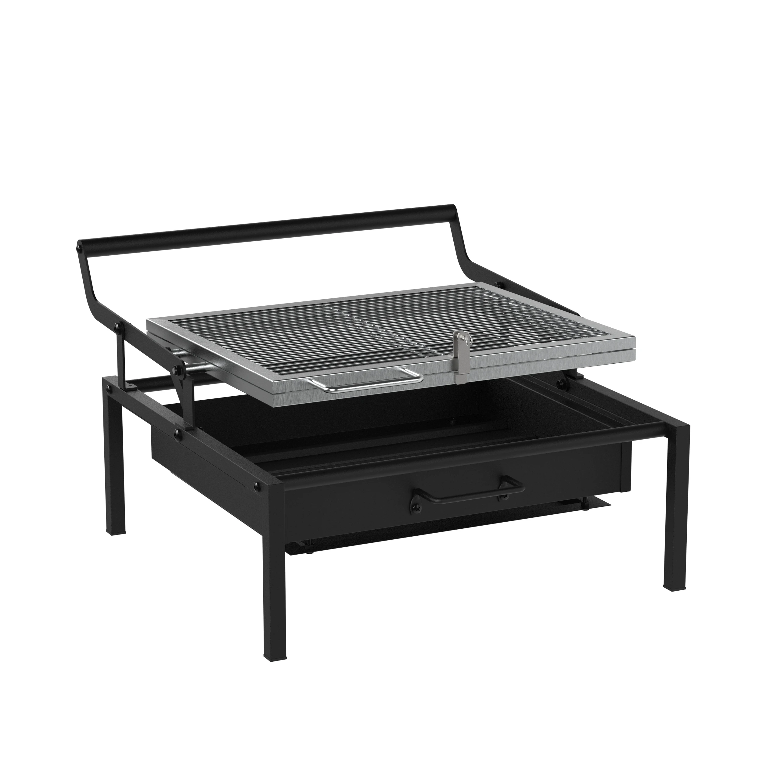 

Outdoor Stainless Steel Charcoal Flip Folding Bbq Grills Rotating Turning Flip Barbecue Grill