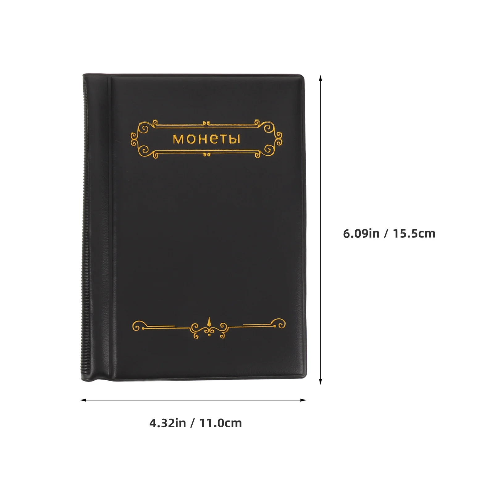 2 Buah Album Koleksi Koin Sampul PU 120 Kantong Buku Organizer Tempat Koin Transparan untuk Penyimpanan dan Pajangan Kolektor