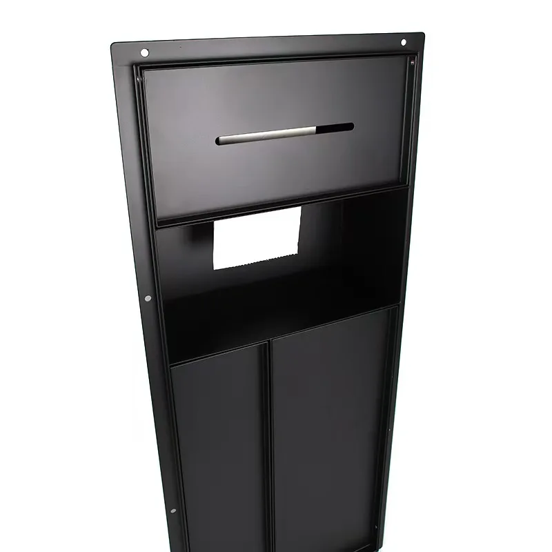 Recessed Bathroom Niche 304 Stainless Steel Concealed Trash Can Toilet Brush Holder Wall Mounted Toilet Side Storage