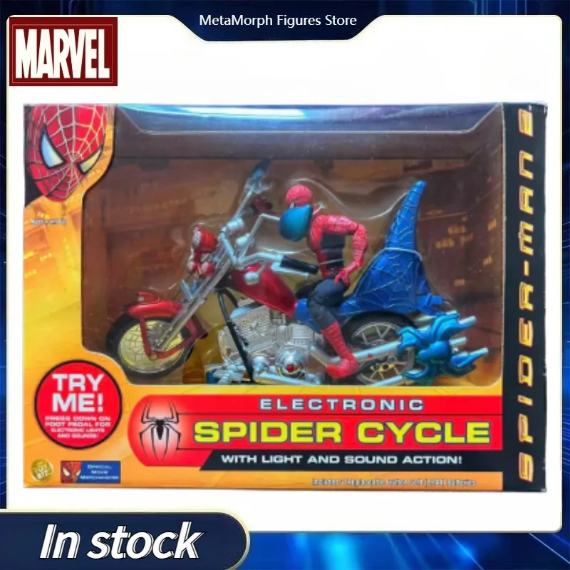 

Original Toybiz MARVEL SPIDER-MAN ELECTRONIC SPIDER CYCLE with Light and Sound Action Anime Figure Toy Collection Model