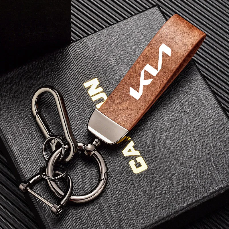 Fashion Car Keychain PU Leather Key Ring Chain Jewelry Gift For Kia Sportage Picanto Rio Ceed Optima 3 5 K3 K5 Sorento Accessory