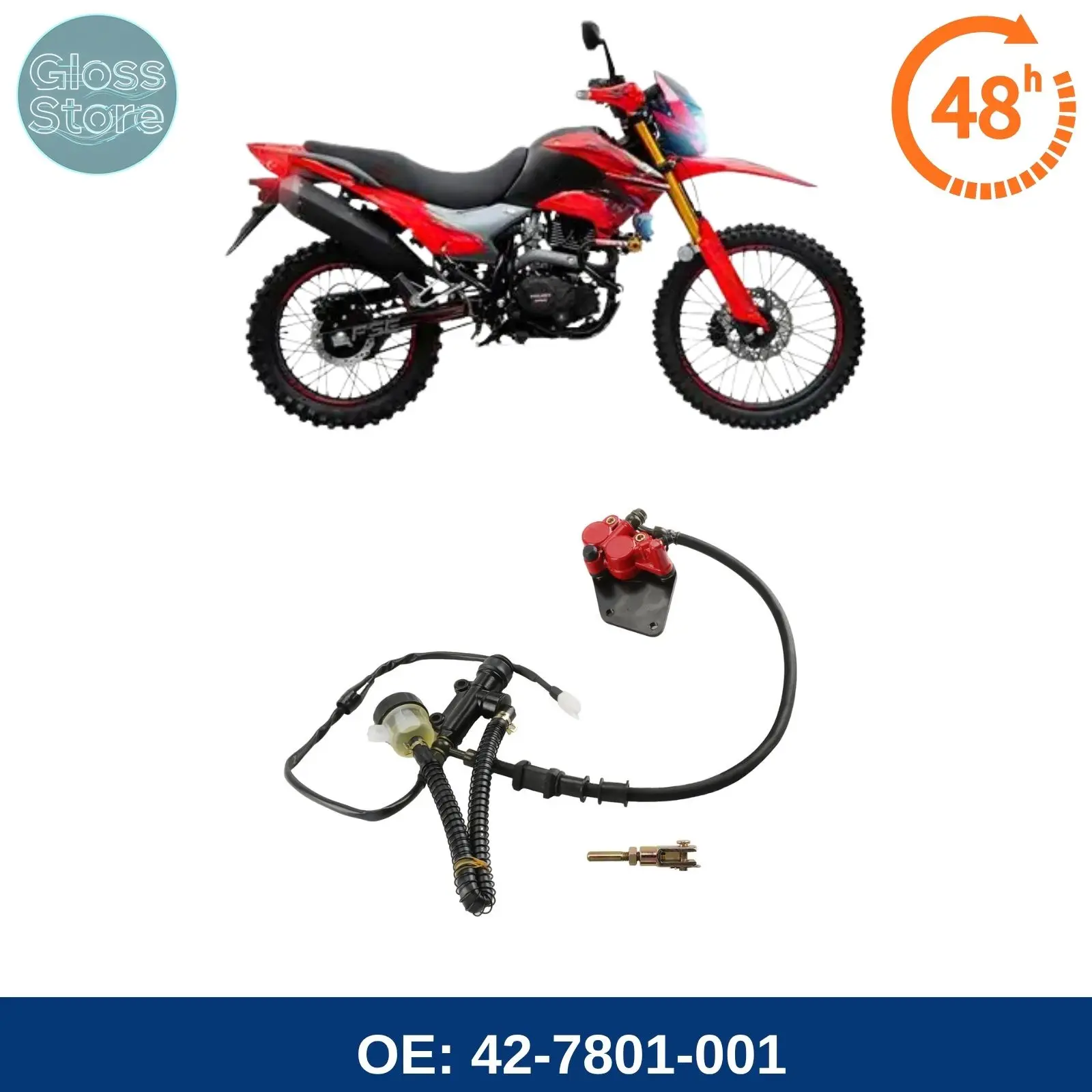 427801001 Kit de montaje de pinza de freno de disco trasero para motocicleta Veloci Xeverus 250 42-7801-001