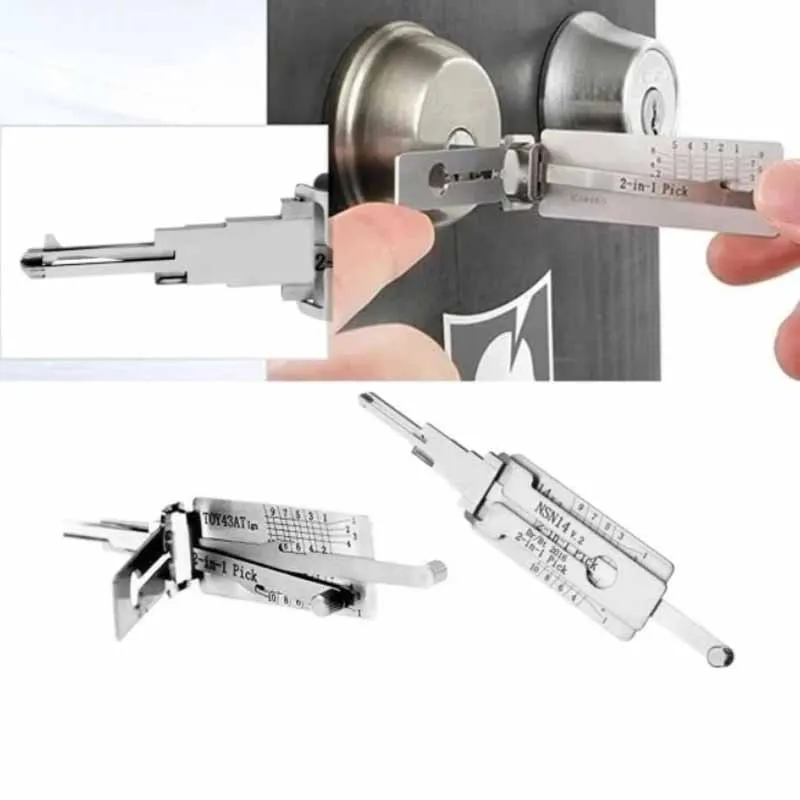 

1PCS for Nissan Lishi 2-in-1 NSN14 NSN11 NYN11 Pick and Hook Locksmiths Tool Door Key Decoder Car Locks Full Set Ganzua Lishi