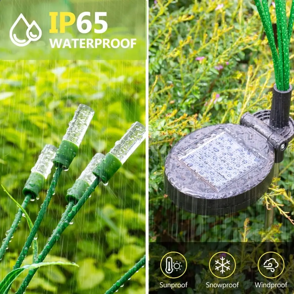 

Warm Light Solar Garden Lights Energy Saving Waterproof Design Solar Reed Lights Intelligent Control Auto-On System