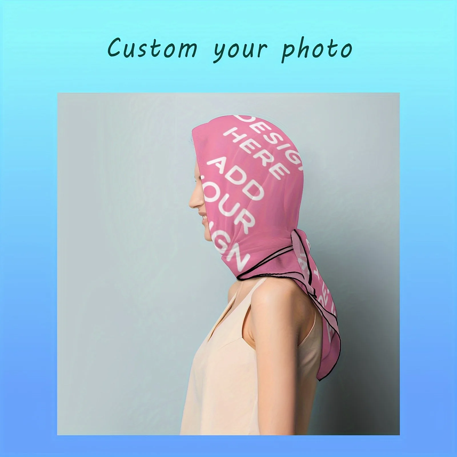 Customized silk scarf - Personalized ladies' square scarf. Photos and patterns - Birthday gift - Anniversary gift - Holiday gift