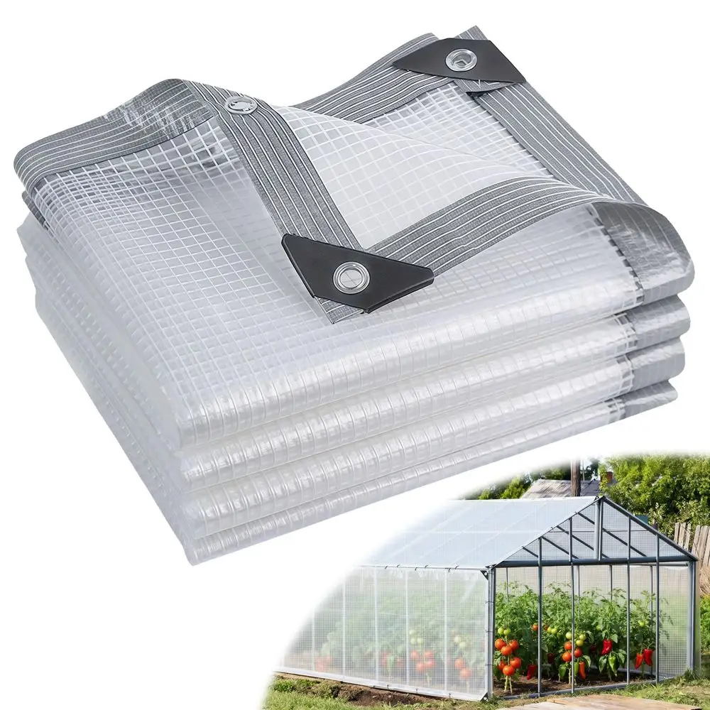 

Прозрачные пластиковые пленки Mil Clear Heavy Duty, водонепроницаемые, 8x20 футов, для теплиц, УФ-стойкие, прозрачные покрытия для теплиц