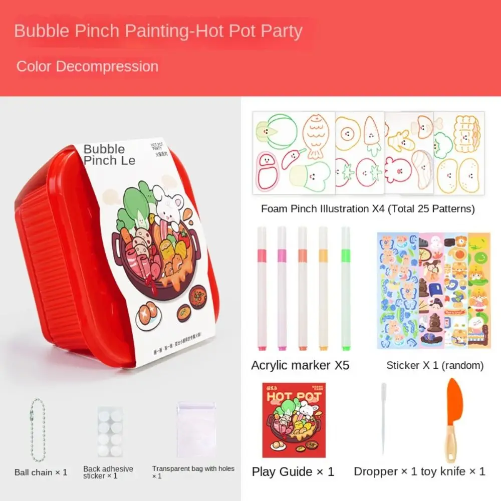 マルチカラー DIY 絵画キッチンおもちゃ遊具面白いデザイン腫れ食品おもちゃ漫画クリエイティブごっこ遊びプレイセット