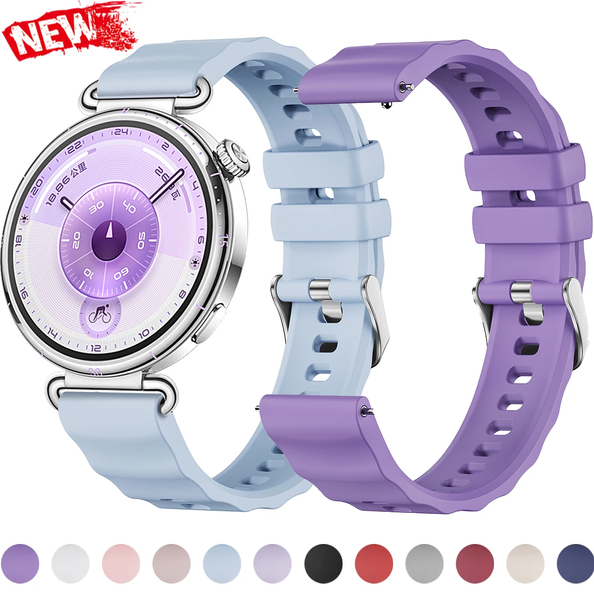 22MM Silicone Band for Huawei watch GT6 Elastic Sport Strap for Huawei Band GT6 Smartwatch Bracelet Replacement Accessories