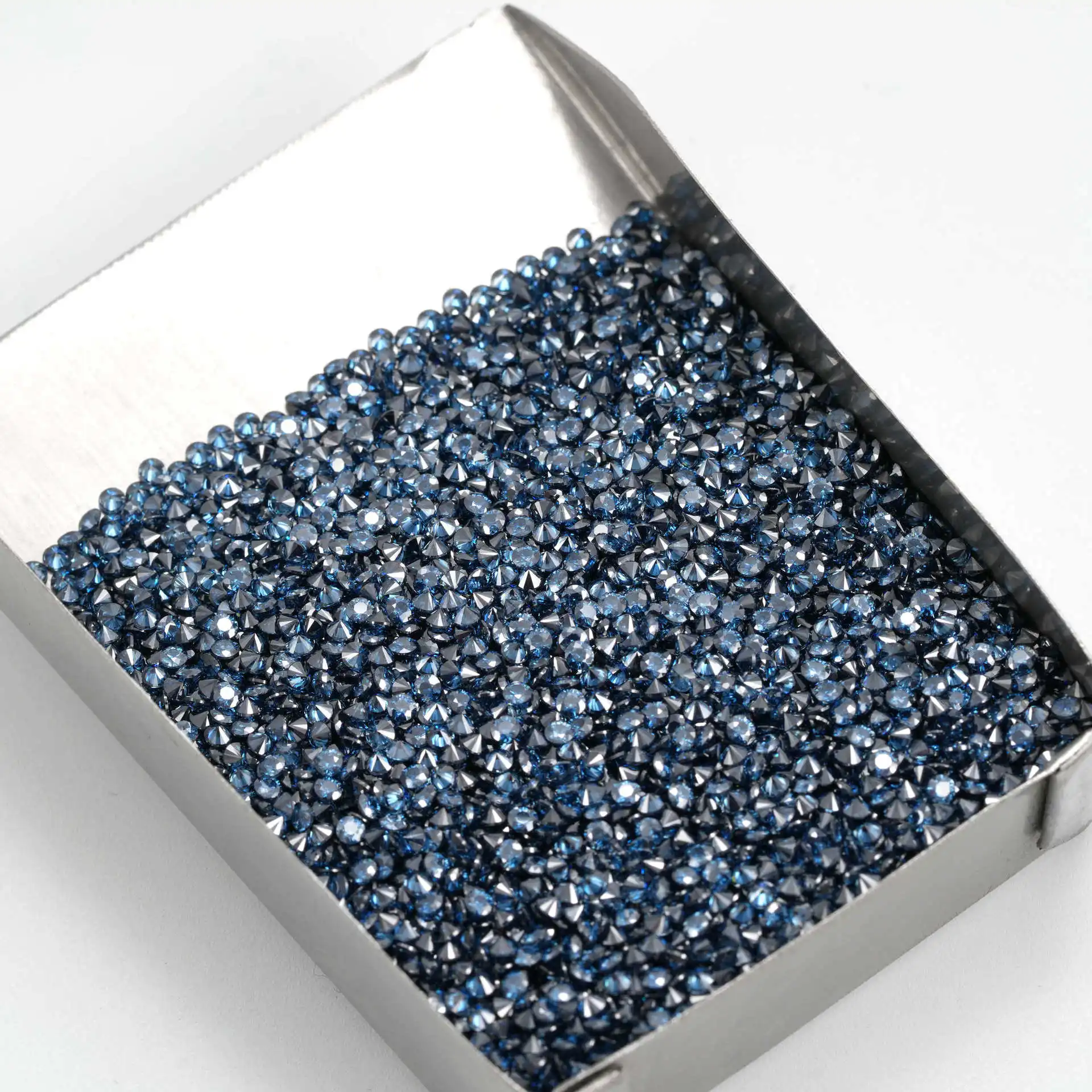 1-3mm/1ct Royal Blue Color Melee Moissanite Loose Stone Pass Tester Diamond Loose Bead For Diy Jewelry Watch Cuban Chain