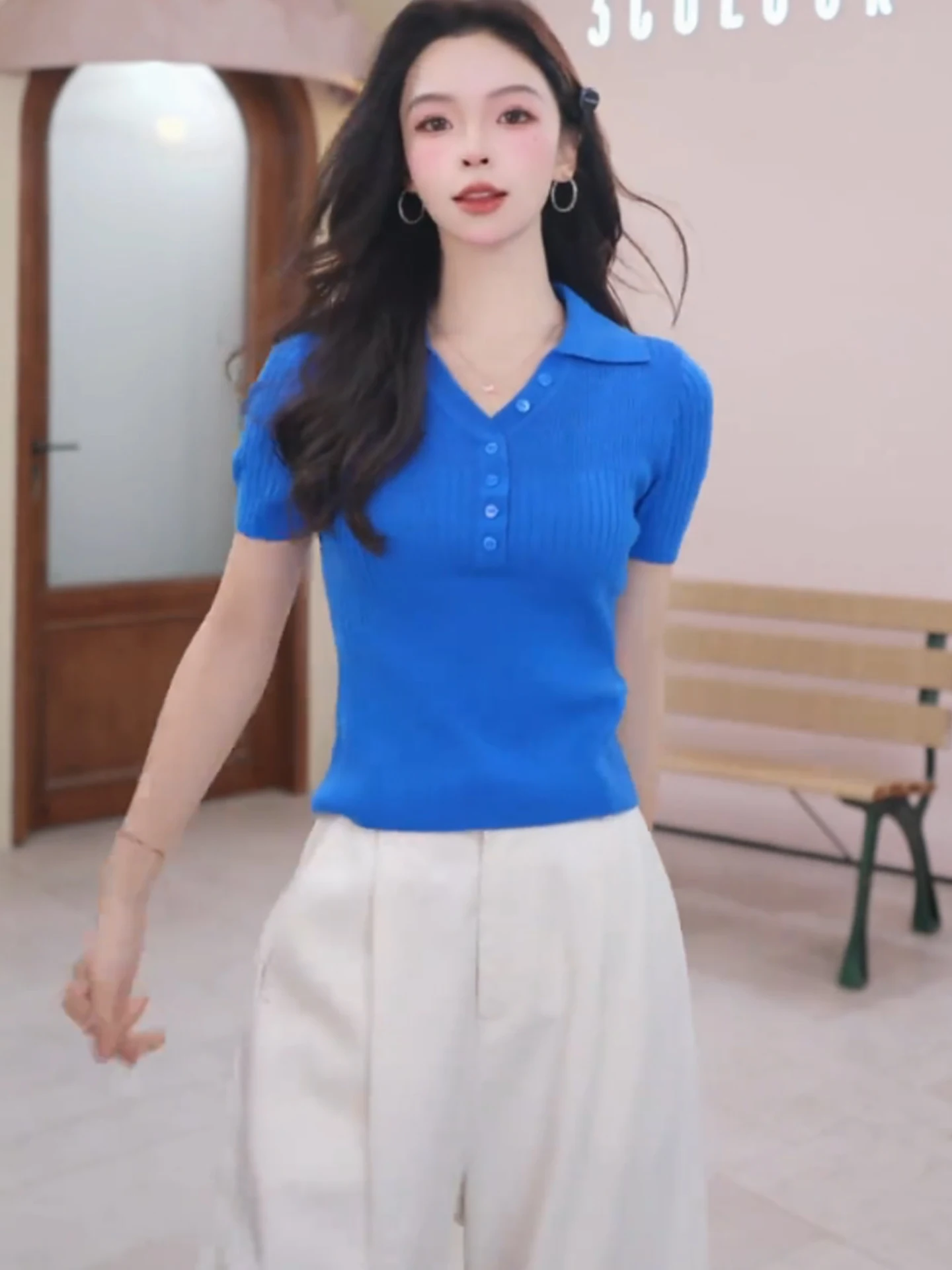 

Летний вязаный свитер, повседневный ор Све, красивый модный ленивый новый топ, удобная корейская версия, регулируемая...