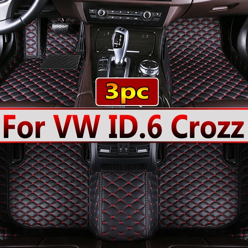 Car Floor Mats For VW Volkswagen ID.6 Crozz 2021 Custom Auto Foot Pads Automobile Carpet Cover Interior Accessories