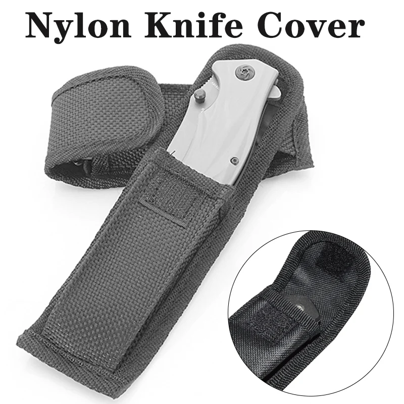 1PCS Nylon Knife Fold Knife Sheath Pouch Bag Tool Fold Knife Nylon Sleeve Carry Storage Outdoor Camp Kit