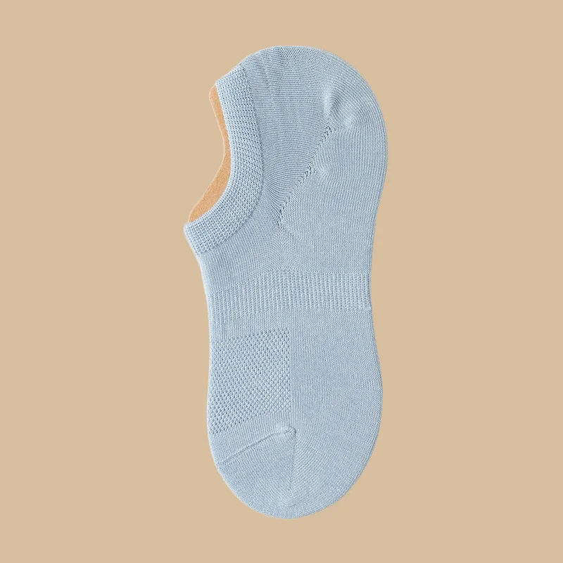 5/10 Pairs Cotton Socks Mesh Breathable Shallow Mouth Silicone High Quality Women's Invisible Short Socks Solid Color Boat Socks