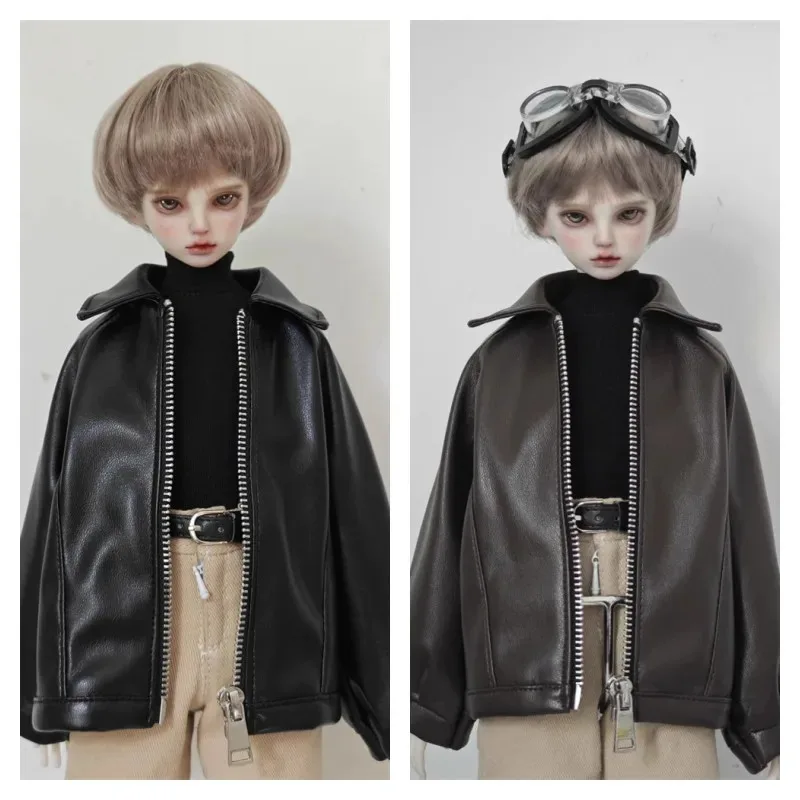 

BJD Doll Clothes For 1/4 Dolls Coat PU-leather Jacket Dolls Clothing Accessories(Excluding Dolls)