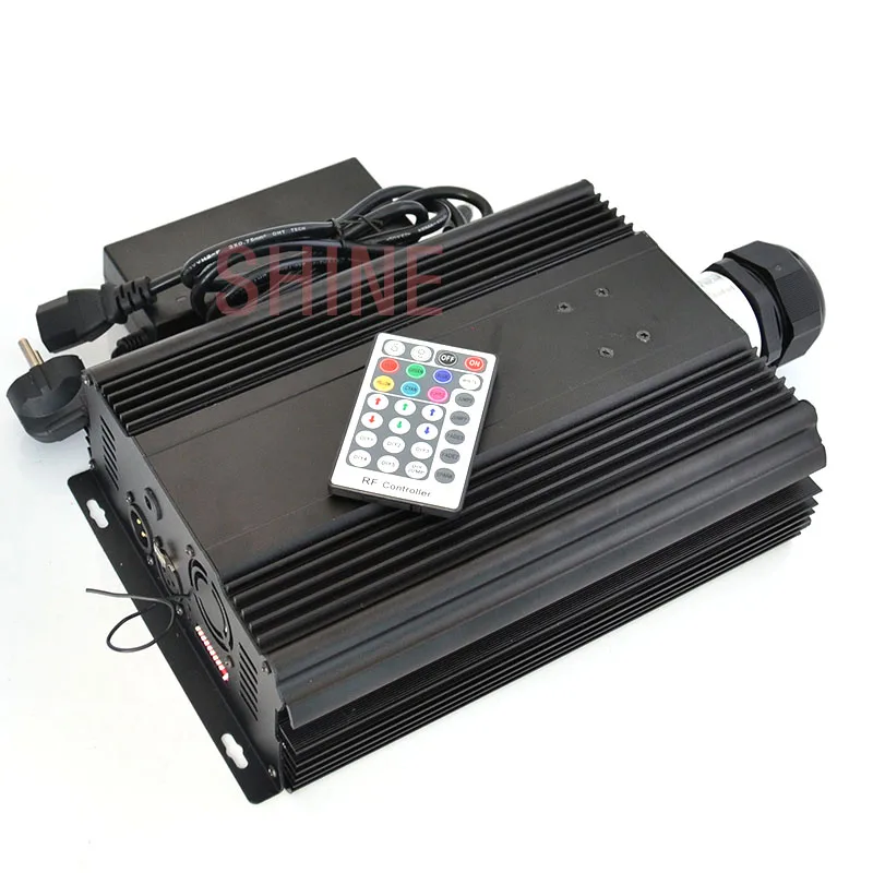 90W RGBW DMX512  LED Fiber Optic Engine Driver with 28key RF Remote controller for all kinds fiber optics