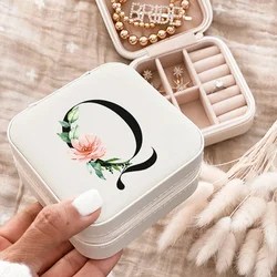 Black Letter Print Jewelry Box Mystery Ring Box for Wedding Ceremony Bridesmaid Jewelry Gift Box  Earring Necklace Storage Box