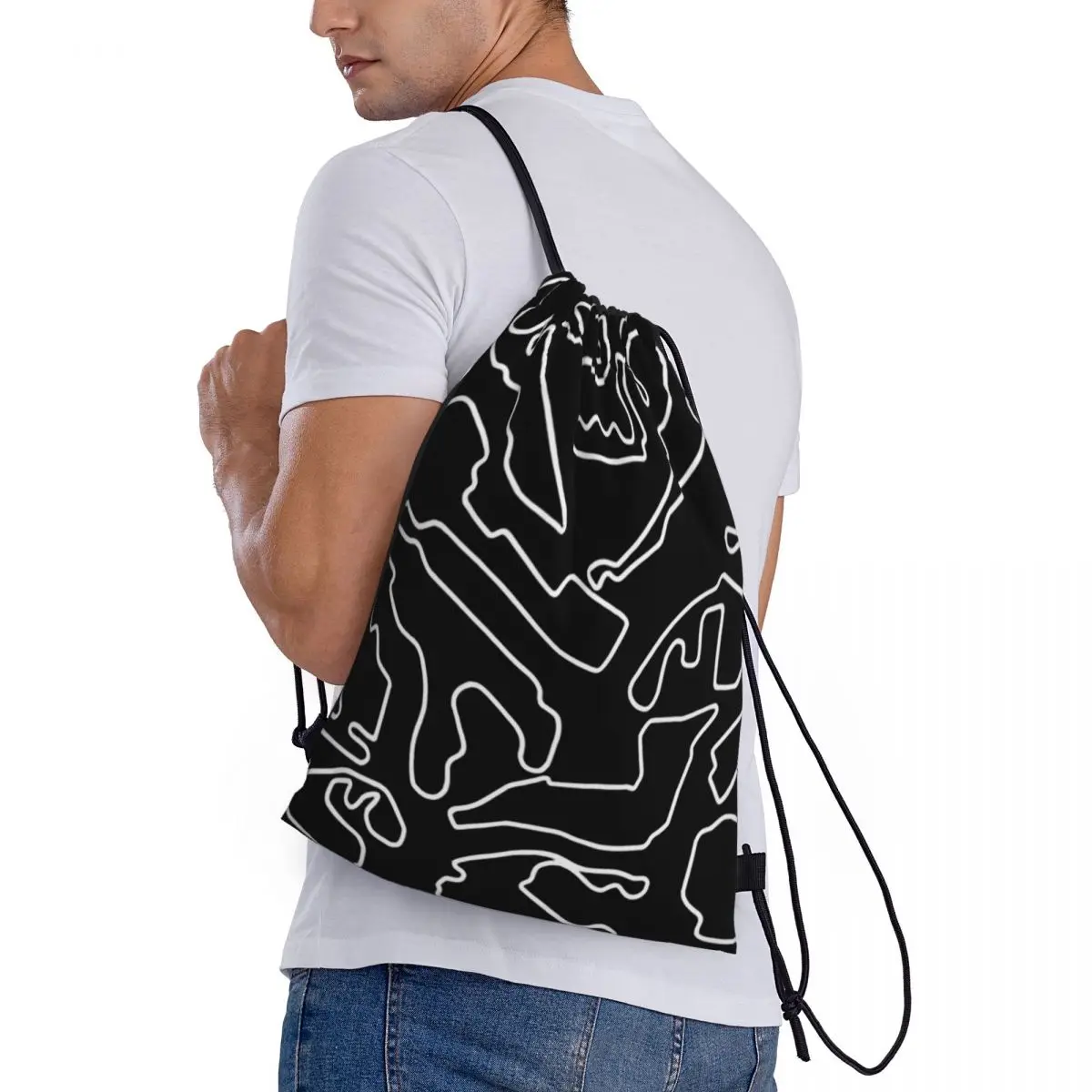 

F1 2025 Tracks Backpacks Casual Drawstring Bags Sports Bag Book Bags for Travel Students