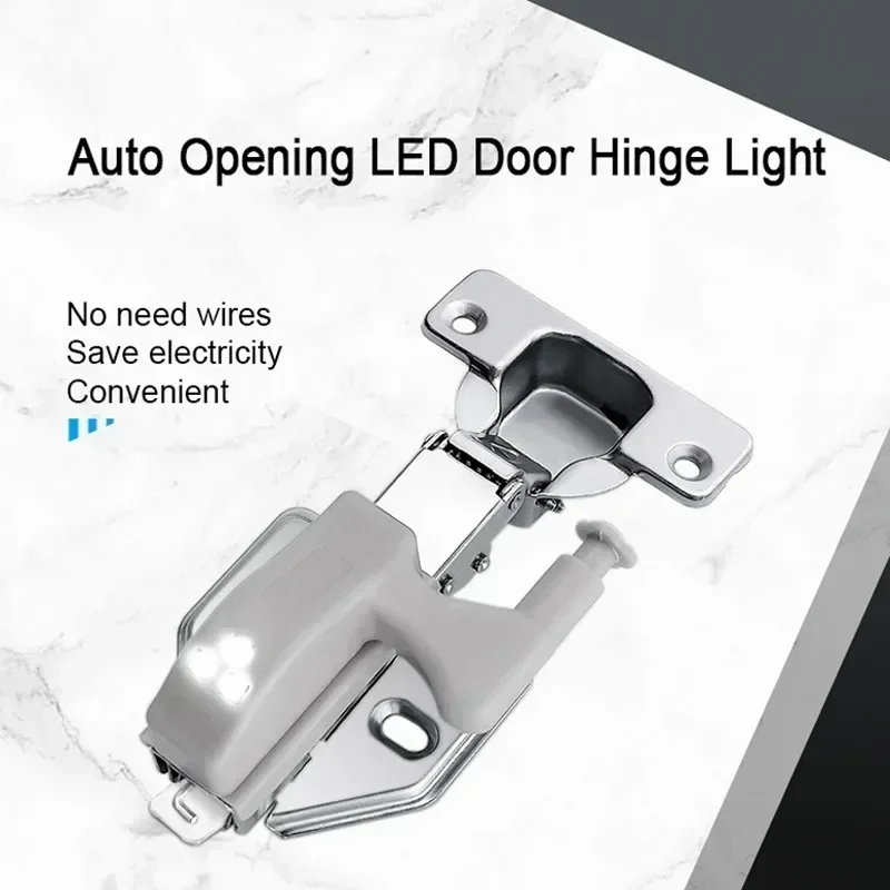 1-10pcs LED Inner Hinge Lamp  Under Cabinet Lights Wardrobe Cupboard Sensor Lights Bedroom Kitchen Closet Night Lamp