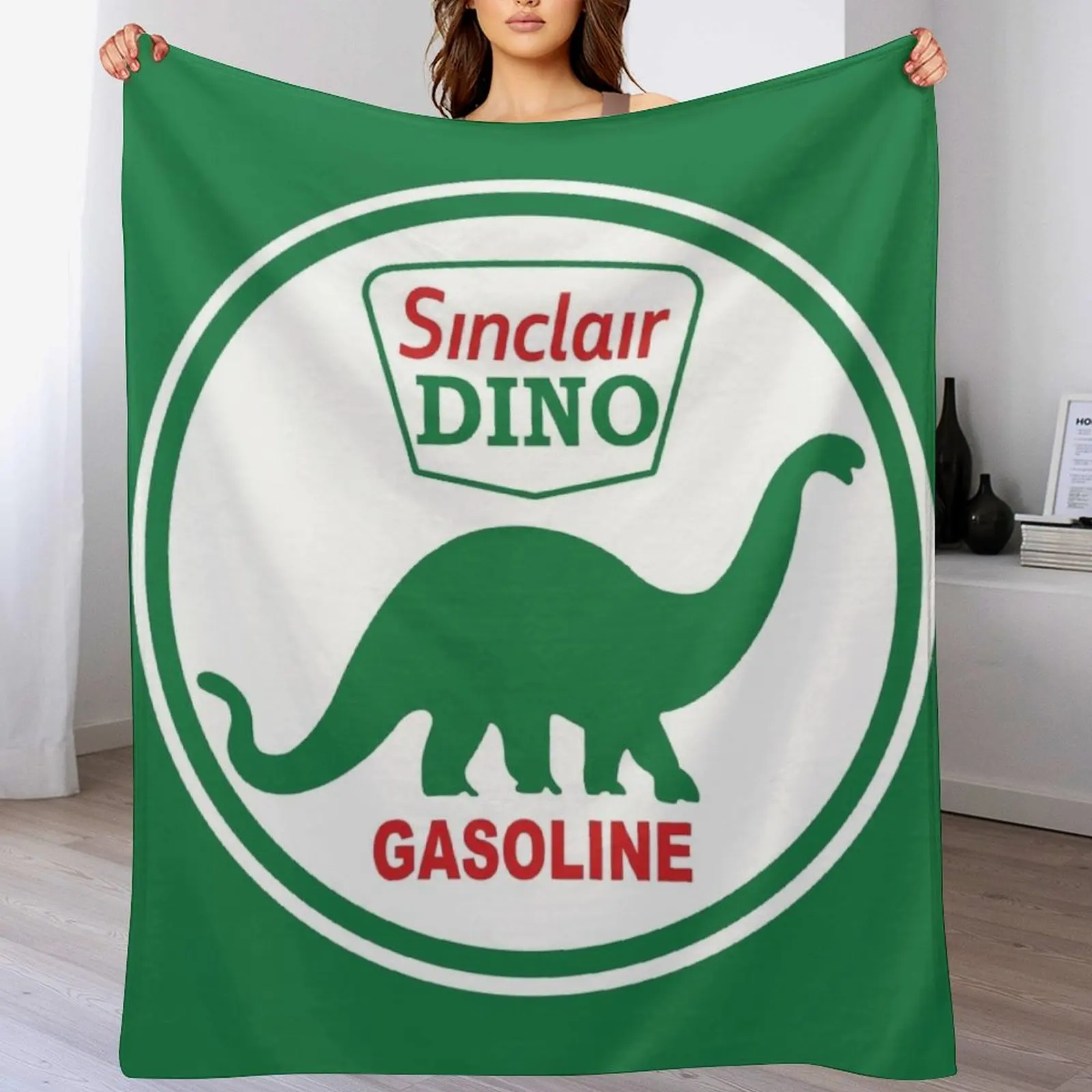 Sinclair Dino Gasoline Throw Blanket