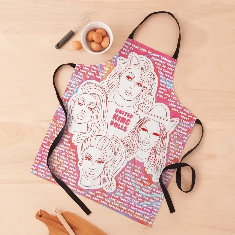 

UK HUN UNITED KING DOLLS Apron Kitchen New 2022 Year Things For Kitchen House Things For Home And Kitchen waiter Apron