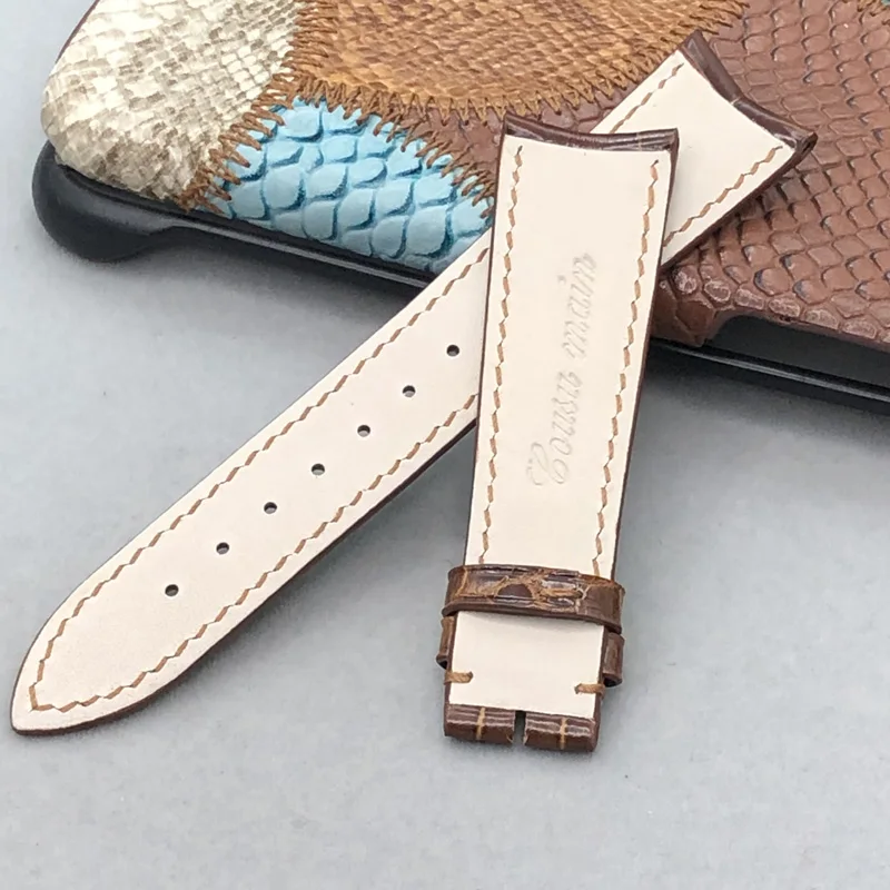 FUYIJIA Luxury Custom A-udemarsP-iguet Watch Band Alligator Strap 14MM 15MM 20MM Genuine Leather Belt Crocodile Skin Watchbands