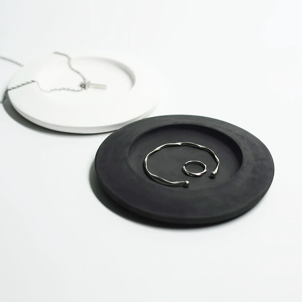 

Цементный поднос, круглый поднос для хранения ювелирных изделий, гипсовые формы, держатель лада, силиконовая форма для тарелки дзен для бетона, DIY домашний декор