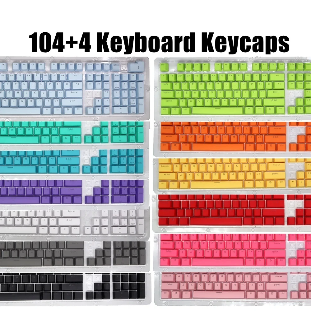 

ABS/PBT Universal Mechanical Keyboard Keycaps Ergonomic Blank Keycaps For OEM 104 pcs MX Keyboard Replacement Backlit Key Cap