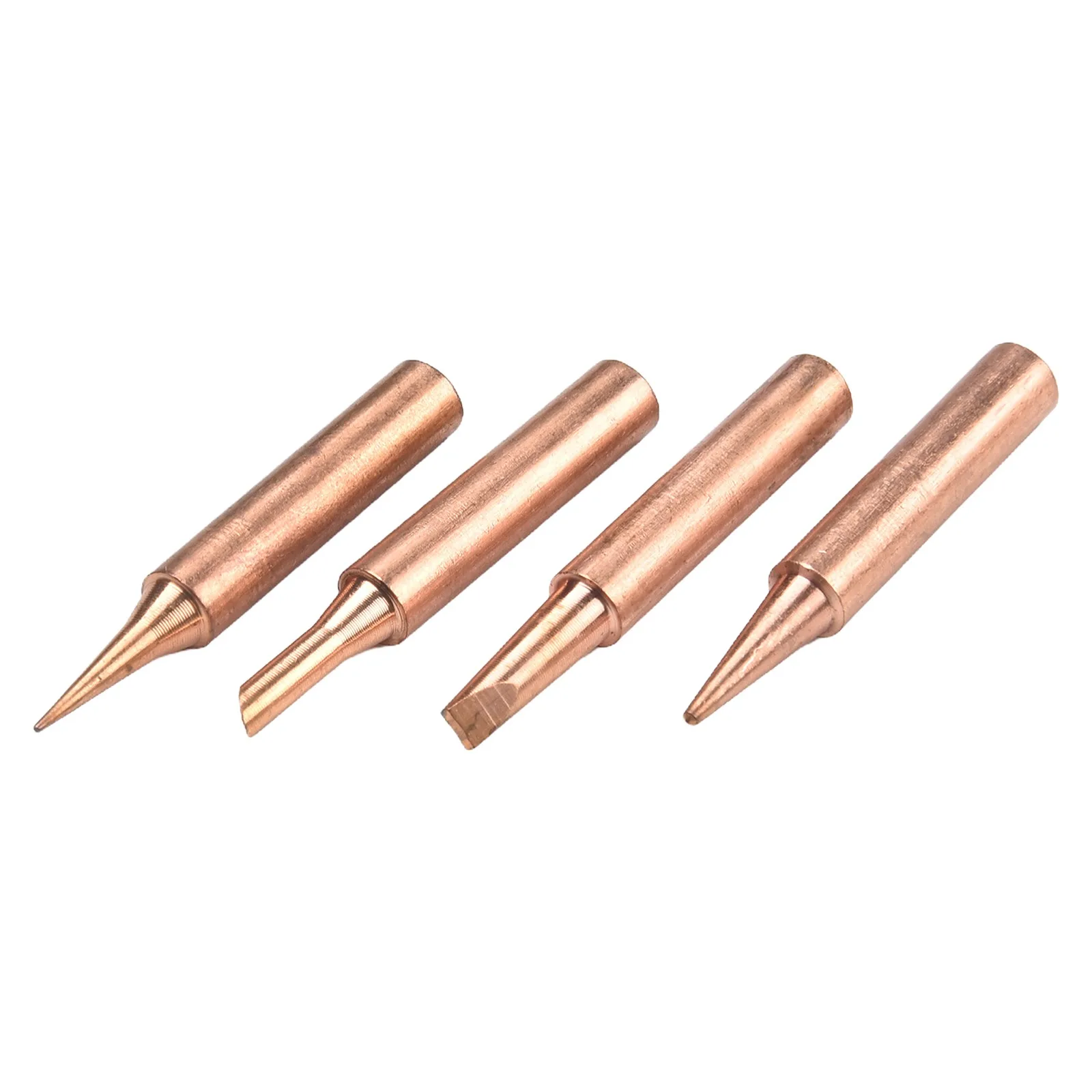 12Pcs 900M-T Soldering Iron Head Set Pure Copper Electric Soldering Iron Tip Welding Tip Head Tools For 936 Rework Station